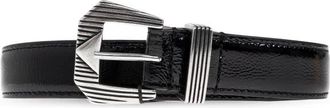 Iro Leren riem Traytray - Dames - Riemen - Zwart - 85 CM - Leer - Accessoires