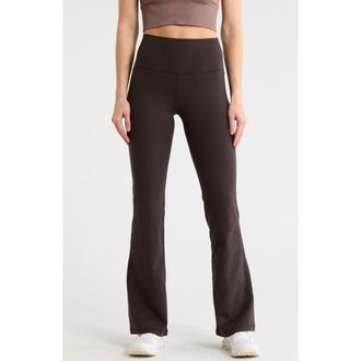90 Degree by Reflex Felix Lux Rib Everyday High Waist Leggings in Chocolate Mousse at Nordstrom Rack, Size X-Large