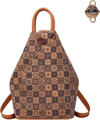 Generic Cork Backpack for Women Bohemian Style Vintage Crossbody Handbag Hobo Satchel Purse for Travel, D-4