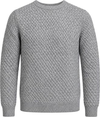 Michael Kors Maglione in misto cotone a trama incrociata - - Knitwear - Uomo - Grigio - S