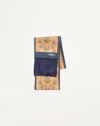 Valentino Garavani Apr&egrave;s LHiver bandeau scarf in silk with fringes