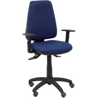 Piqueras y Crespo Silla Elche S Bali Azul Marino Brazos Regulables Ruedas De Parqu&eacute;