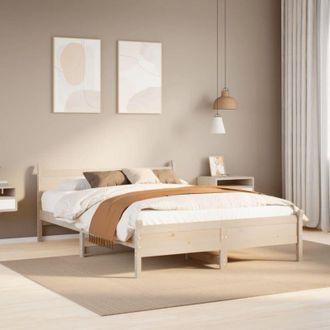 vidaXL Letto senza Materasso 140x200 cm in Legno Massello di Pino - Vidaxl