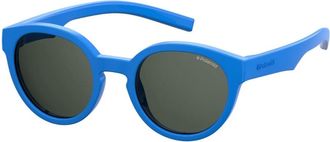 Polaroid Sunglasses, unisex, Blue, Size: 42 MM Blue Frame Sunglasses with Polarized Lenses