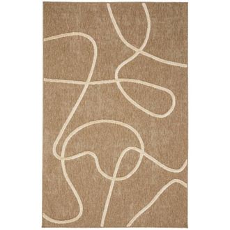 Sweeek Sweeek - Indoor rug with jute effect thomas, white graphic pattern, in relief, 120 x 170 cm
