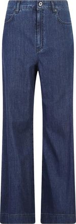 Max Mara Vega Wijde Jeans - Dames - Loose Fit Jeans - Blauw - XS - Katoen - Jeans