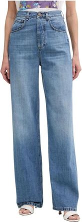Twinset Jeans, Dames, Blauw, W28, Katoen, Straight Jeans