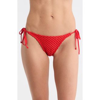 Billabong Twisted Ties Bikini Bottoms in Red Aloha at Nordstrom Rack, Size X-Small