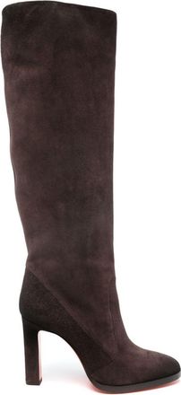 Santoni Stivali in pelle scamosciata 90mm - Nero