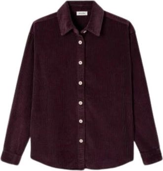 American Vintage Padow Shirt - Dames - Blouses & Shirts - Rood - Maat: M/L