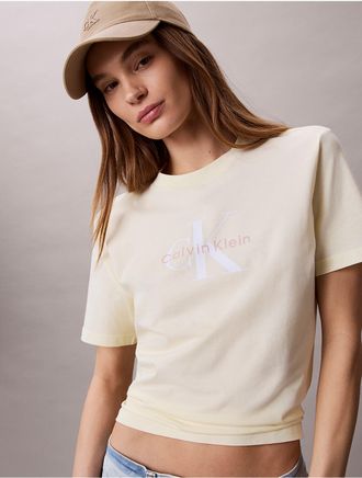 Calvin Klein Jeans Calvin Klein Womens Monologo Tee - Yellow - XL