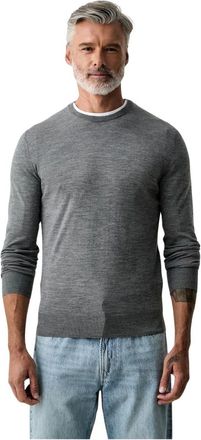 Hackett Truien & Vesten, Heren, Grijs, L, Wol, Merino Wol Trui met Ronde Hals
