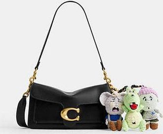 Coach Womens Coach | Brain Dead Soft Tabby Shoulder Bag 26 With Charms in Black | Leather
