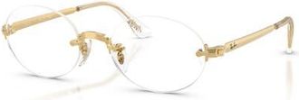 Ray-Ban 54mm Oval optical glasses in Gold at Nordstrom