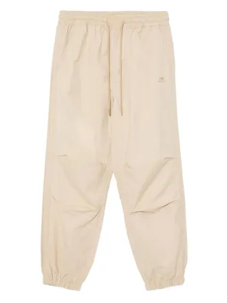 Chocoolate logo-embroidered trousers - women - Polyester/Cotton - M - Neutrals