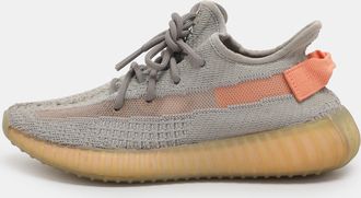 adidas Boost 350 V2 True Form Size 38 Grey Knit Fabric Low Top Sneakers