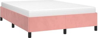 vidaXL Estructura de cama sin colchón terciopelo rosa 140x200 cm Vidaxl