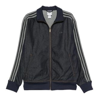 adidas Firebird Adicolor Raw Denim Track Top - Heren - Trainingsjackets - Blauw - L - Denim - Fitness