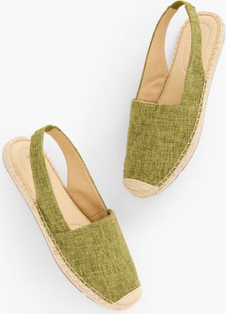 Talbots Izzy Slingback Espadrille Flats - Citrus Leaf - 5 1/2 M Talbots
