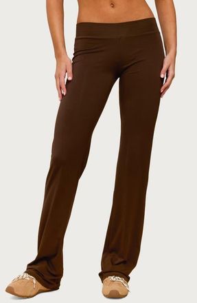 Edikted Callan Flare Pants in Brown at Nordstrom, Size X-Small