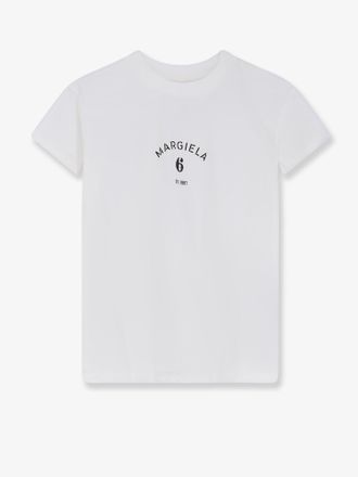Maison Margiela T-shirt in cotone con stampa Logo - MM6 MAISON MARGIELA - gender_Woman