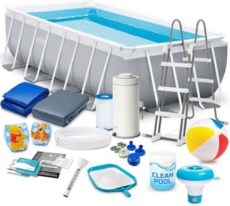 OEM Piscina De Jard&iacute;n Con Estructura 400 X 200 X 100 Cm 17 En 1 Intex 26788