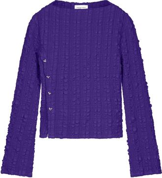 Fab By Fabienne Chapot Ola Top - Dames - Blouses - Paars - L - Leer - Overhemden