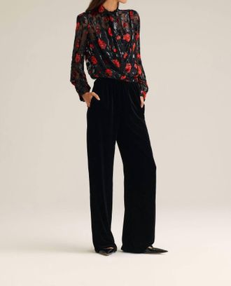 Scanlan Theodore Velvet Soft Trouser In Black