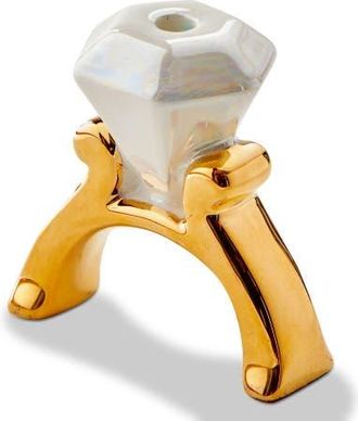 Tag Ring Cake Topper Candleholder Multi Earthenware Everyday in Gold at Nordstrom