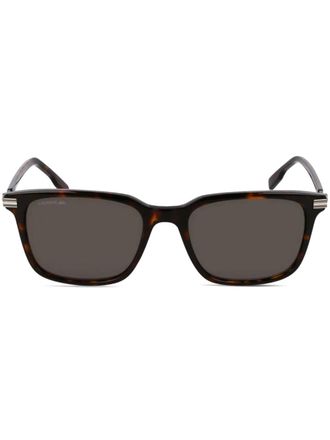 Lacoste logo-plaque sunglasses - Brown