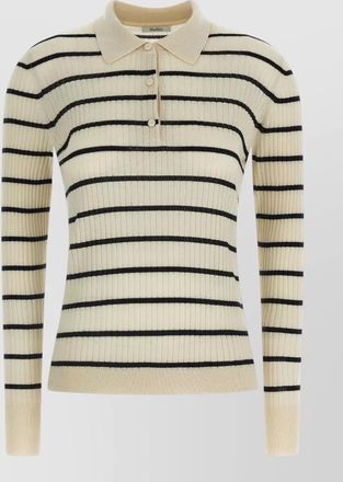 Max Mara cashmere silk polo top