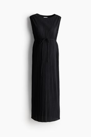 H&M MAMA Plissee-Kleid - Schwarz