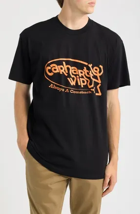 Carhartt Work in Progress Always A Come Back Organic Cotton Graphic T-Shirt in Black at Nordstrom, Size Xx-Large