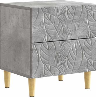 vidaXL Mesita De Noche Gris Hormig&oacute;n 43 X 34,5 X 48 Cm Vidaxl