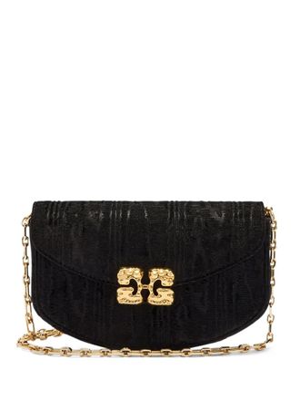 Ganni textured shoulder bag - Black
