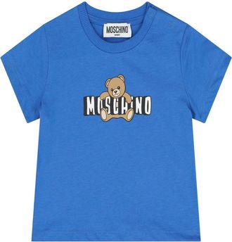 Moschino T-Shirts, male, Blue, Size: 18 M T-shirt