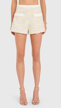 Amanda Uprichard Braswell Tweed Shorts In Angelic