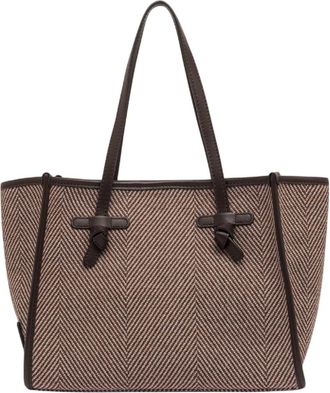 Gianni Chiarini Daino Textured Fabric Leather Tote Bag