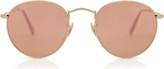 Ray-Ban RB3447N Round Metal 001/Z2 Mens Sunglasses Gold Size 50
