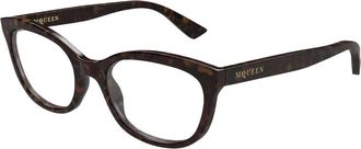 Alexander McQueen Alexander McQueen, Glasses, female, Brown, Size: 53 MM Am0569O Optical Frame