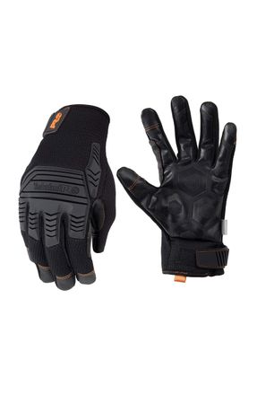 Timberland Mens Work Glove with Pu Palm, Black, L (Packung Con 1)