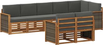 vidaXL Conjunto De Sof&aacute;s De Exterior 7 Uds. Vidaxl