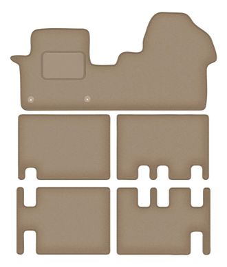 OEM Alfombrillas De Terciopelo Para Coche: Citro&euml;n Jumpy Iii De 3 Filas (2018-) Color Beige