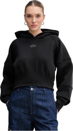 Alpha Industries Dames, Sweatshirts & Hoodies, Zwart, Maat: XS