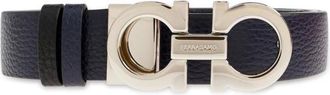 Ferragamo Donna H25 Riem - Dames - Riemen - Blauw - 90 CM - Leer - Accessoires