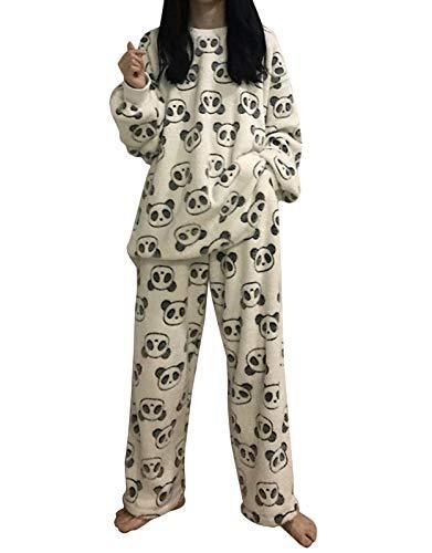 Pyjama 2 Pièces Femme Minetom - Haut Manches Longues Et Pantalon, Confortable à Carreaux