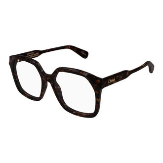 Chlo&eacute; Glasses, female, Brown, Size: 53 MM Retro Square Optical Frame