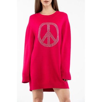 Moschino Womens Fuchsia Wool Casual Dress