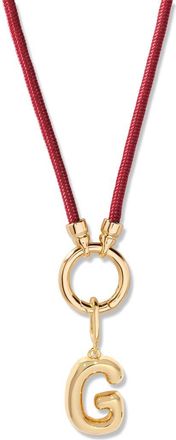 Brook & York Kai Initial Charm Necklace in Gold/Purple G at Nordstrom