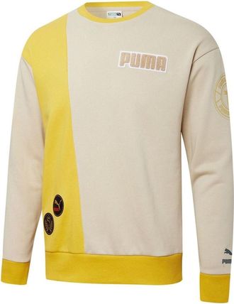 Puma Mix Badge Long Crew Sweater Beige 537008-64